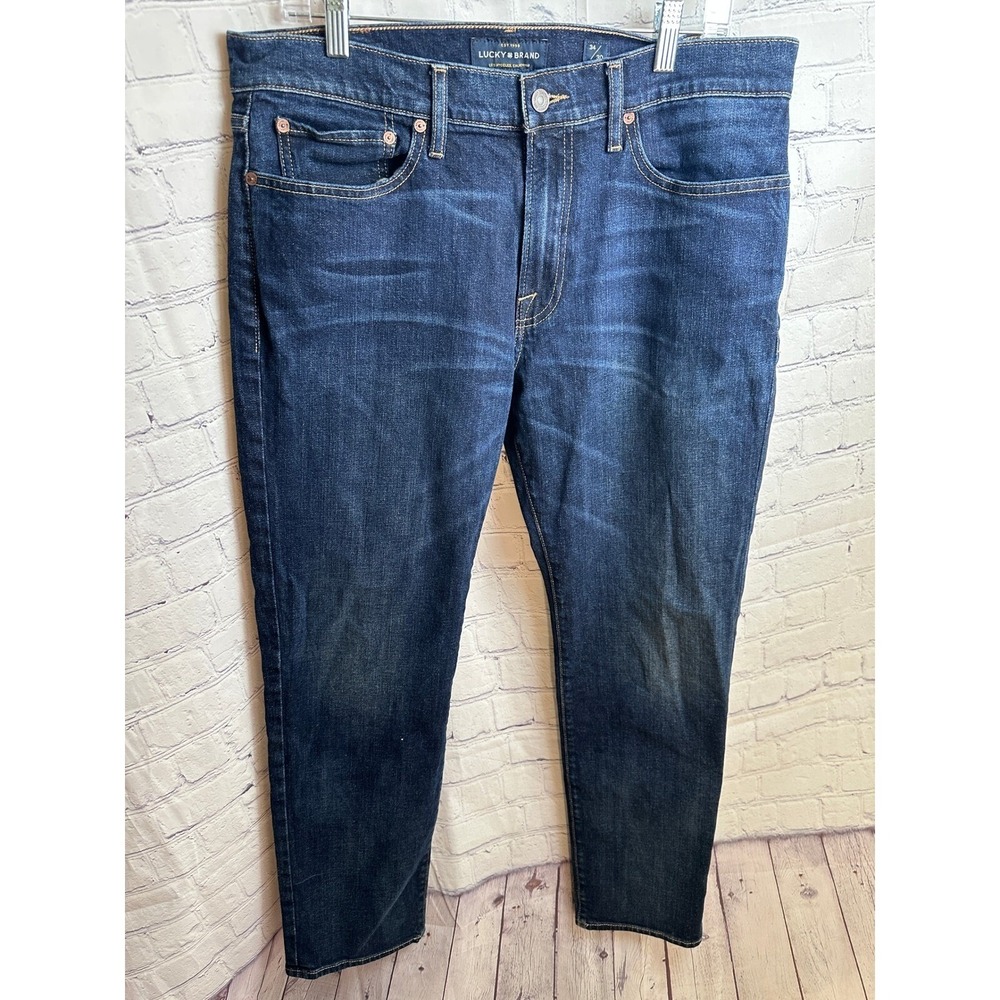 Lucky Brand 1990 Jeans Dark Wash Denim Straight Leg 121 SLIM 34x30